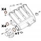 KIT JOINT POUR BOUCHON CLAPET ADMISSION 4x22MM