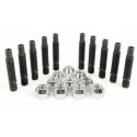 KIT 10 GOUJONS Lg 75mm ET 10 ECROUS M12x150 CONIQUE