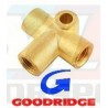 Raccord en T 3 voies Goodridge M10x1 femelle concave avec trou de fixation – Frein / hydraulique