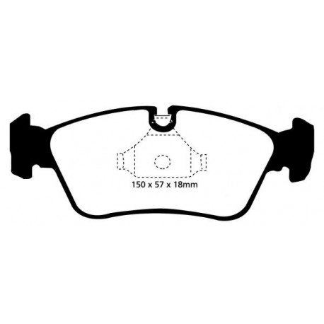 E36/E46/E85 PLAQUETTE AVANT EBC GREEN STUFF