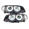 Phares Angel Eyes noirs BMW Série 3 E46 Coupé Cabriolet (03–07) – Optiques avant H7/H7