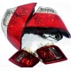 E46 99-03 COUPE FEUX AR LED ROUGE/BLANC