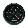 Manomètre dépression -1 à 0 bar Ø52mm fond noir Youngtimer