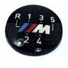 Pastille pommeau BMW origine M ovale – 5 vitesses – Réf. 25111221613