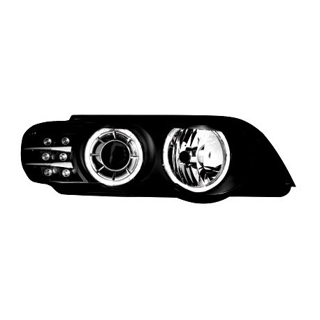 X5 E53 99-03 PHARE ANGEL EYES BLACK + CLIGNOS LED