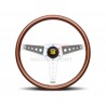 Volant MOMO California Heritage Bois 3 Branches Chromées Ø360mm
