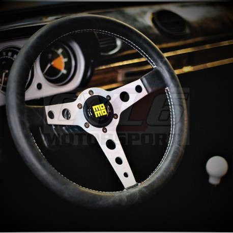 PROTOTIPO HERITAGE VOLANT CUIR 3 BRANCHES MOMO HERITAGE ALU
