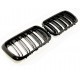 E36 PHASE 2 GRILLE DE CALANDRE DOUBLE BATONS NOIR BRILLANT