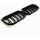 E36 PHASE 2 GRILLE DE CALANDRE DOUBLE BATONS NOIR BRILLANT