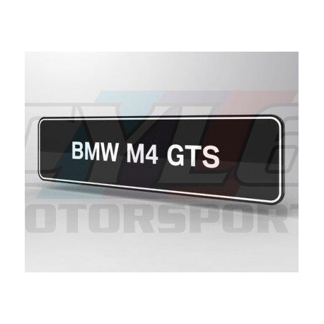 PLAQUES BMW M4 GTS PROMOTIONNELLE M MOTORSPORT