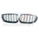 CALANDRE CHROME DOUBLE BATONS NOIR BMW SERIE 3 F30 F30 LCI F31 F31 LCI