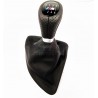 E87 BOITE 5POMMEAU + SOUFFLET CHROME ET CUIR