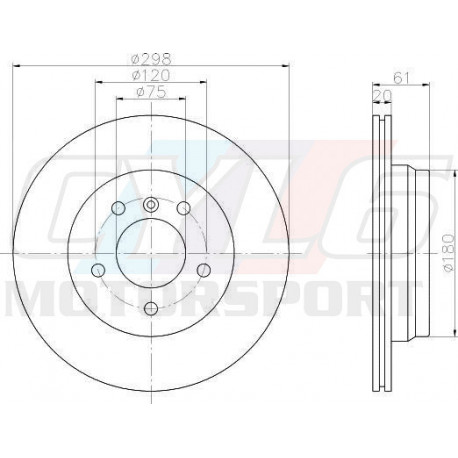 E39 298X20MM DISQUE AR SPORT ZIMMERMANN 34216767060