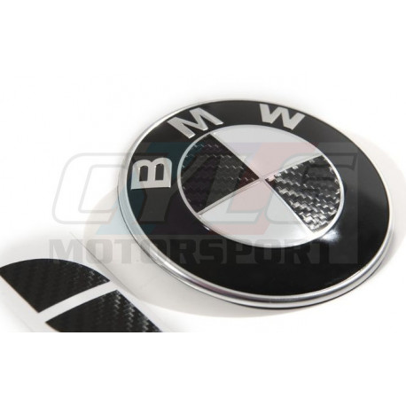 KIT STICKERS CARBONE 23MM POUR UN LOGO CAPOT COFFRE BMW