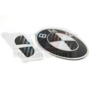 KIT STICKERS CARBONE 18MM POUR UN LOGO DE ROUE BMW