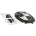 KIT STICKERS CARBONE 19MM POUR UN LOGO DE ROUE BMW