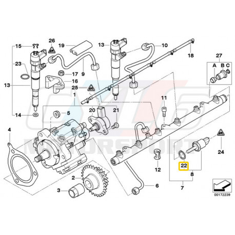 RONDELLE JOINT BMW ORIGINE E46 E39 E38 X5 E53 13537786471