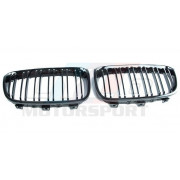 F20 F21 11-15 CALANDRE NOIR BRILLANT DOUBLE BATONS BMW SERIE 1 F20 F21 PHASE 1 DE 07/2011 A 02/2015