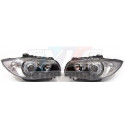 BMW SÉRIE 1 E81 E82 E87 E88 (04-11) PHARES AVANT DESIGN ANGEL EYES JAUNE FOND NOIR