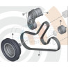 KIT REPARATION COURROIE ACCESSOIRE POULIE DAMPER COMPLETE BMW ORIGINE 11282467383