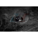 Pastille 5 vitesses BMW ronde – Aluminium anodisé noir gravée laser