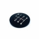 PASTILLE 6 VITESSES RONDES ALUMINIUM USINEE GRAVEE LASER
