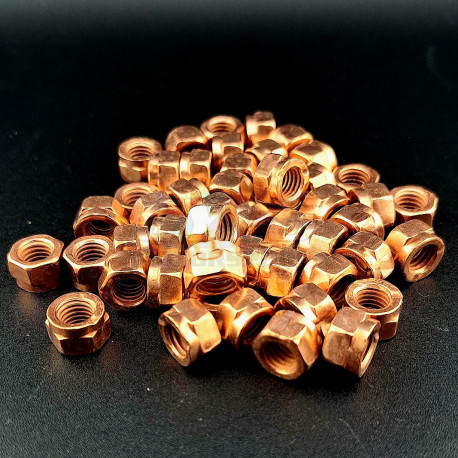 50x ECROU M8 SW12 CUIVRE ECHAPPEMENT BMCLUBSPORT 11621744323 18211465093 11620643110
