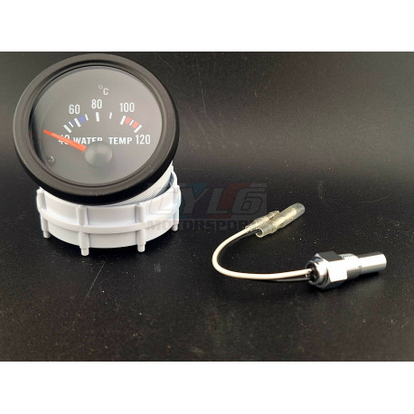 TEMPERATURE EAU 40-120°C MANOMETRE YOUNGTIMER FOND NOIR