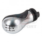 POMMEAU DE LEVIER DE VITESSES BVM5 CUIR NOIR ET ALUMINIUM CITROEN C5 I II XSARA PICASSO