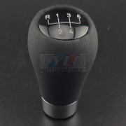 Pommeau M cuir noir BMW 5 vitesses – Bague alu – 25117896031