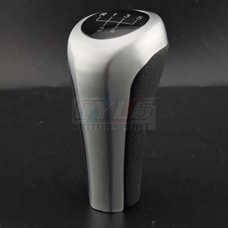 Pommeau 5 vitesses gris cuir/alu type M – Compatible BMW 25111221546