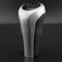 Pommeau 5 vitesses gris cuir/alu type M – Compatible BMW 25111221546