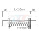 SILENCIEUX MONO-TUBE ROND Lg D'ABSORPTION 250 MM 