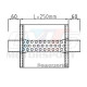 SILENCIEUX MONO-TUBE OVAL Lg D'ABSORPTION 250 MM 