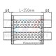 SILENCIEUX BI-TUBE OVAL Lg D'ABSORPTION 250 MM 