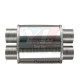 SILENCIEUX BI-TUBE OVAL Lg D'ABSORPTION 250 MM 