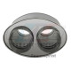 SILENCIEUX BI-TUBE OVAL Lg D'ABSORPTION 250 MM 