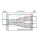 SILENCIEUX Y-TUBE OVAL Lg D'ABSORPTION 450 MM 