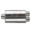 Silencieux Y-Tube Inox Ovale 350mm Powersprint – 1 Entrée / 2 Sorties