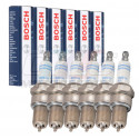Pack 6 Bougies BOSCH W8DC / WR8DC - Réf. BMW Origine 12121276283 / BOSCH 024222965