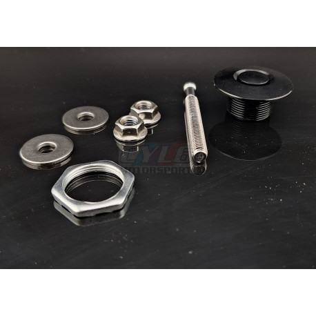 Attache capot rapide Push Button usinée CNC universelle – Quick Latch noir – Motorsport