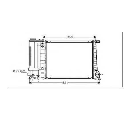 E30 318 IS RADIATEUR A440MM 