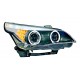 E60-E61 03-07 Paire de phare avant noir Angel Eyes CCFL