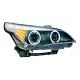 E60-E61 03-07 Paire de phare avant noir Angel Eyes CCFL